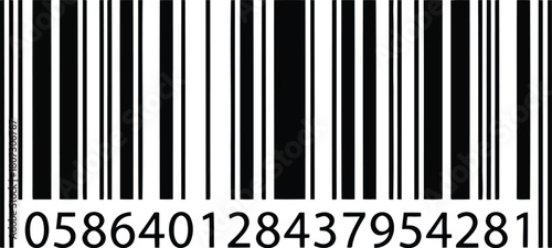 Abstract barcode scan lines data technology digital code identification symbol vector