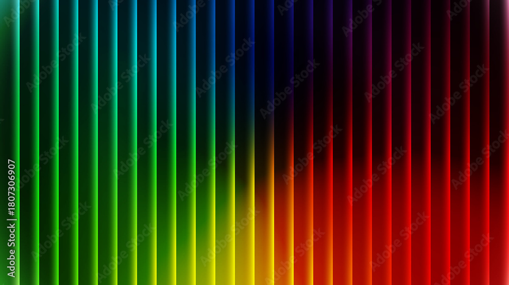 Fototapeta premium Glass stripes abstract colorful rainbow gradient lines background texture