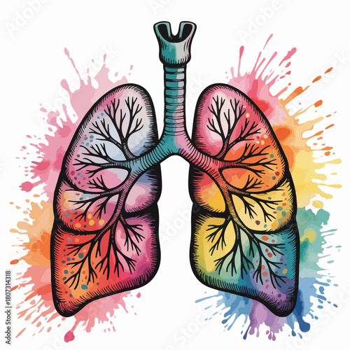 Detailed illustration of human heart anatomy and a vector design with a black butterfly wing pattern