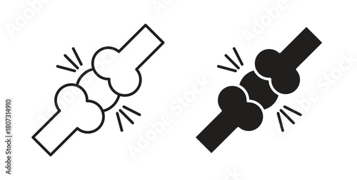 Joint icons set isolated on white background flat vector illustration.