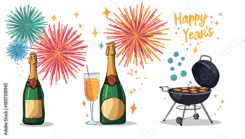 set of color happy chinese new year of the snake. 2026. 