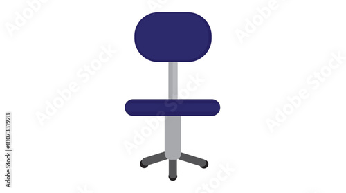 Set of Office Swivel Chairs Vector Illustration (Flat Design, Task Chair, Workplace Furniture)