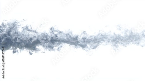 Smoke Plume on White Background
