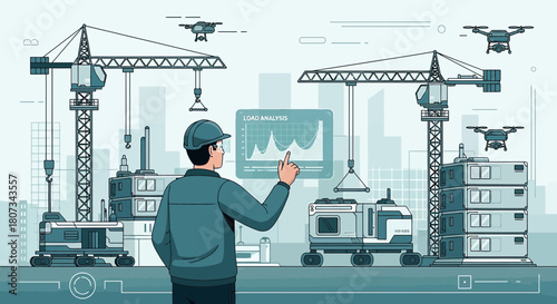Innovative construction site management with drones and data analysis for streamlined operations