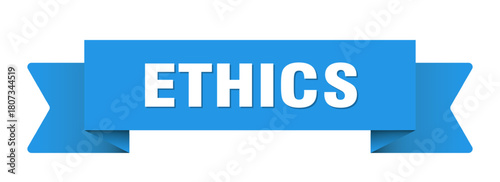 ethics ribbon isolated on transparent background. ethics ribbon