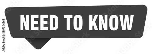 need to know black sign isolated on transpatent background. need to know sticker