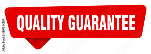 quality guarantee red sticker isolated on transpatent background. quality guarantee sign
