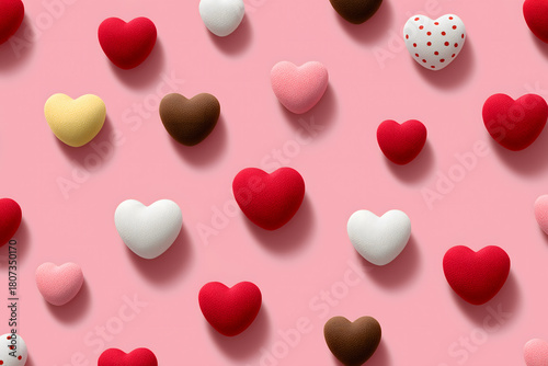 Groovy Retro Repeat, valentine: Hearts pattern makes me feel loving, warm, cheerful, and this funky geometric valentine pattern mid century modern brings joy