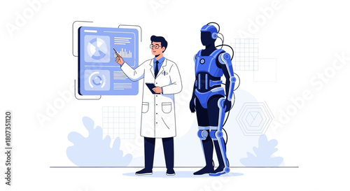 Future collaborative research on robotics technology, scientist and innovative automaton design