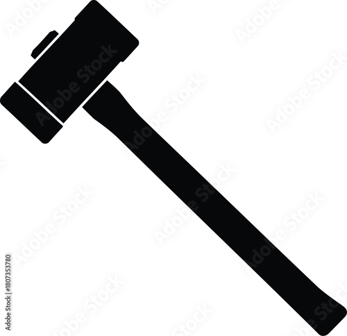 Black sledgehammer silhouette