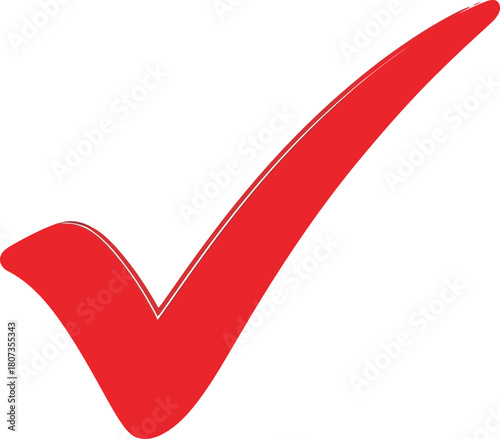 Red check mark icon - approved, success, correct