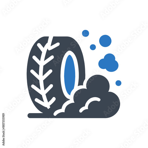 Vehicle Tire Road Dust Icon