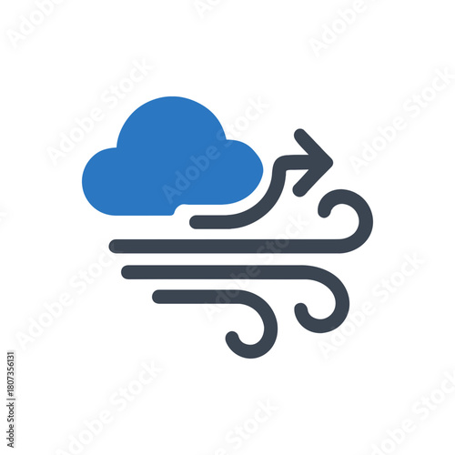 Atmospheric Wind Air Flow Icon
