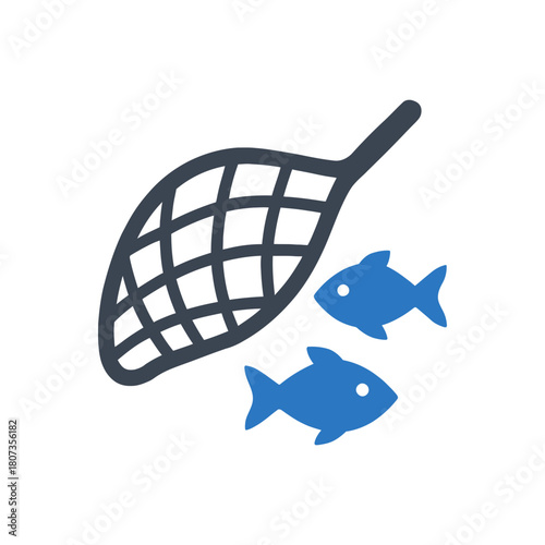Commercial Fishing Net Catch Icon