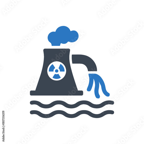 Nuclear Power Plant Waste Icon