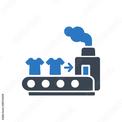 Fast Fashion Textile Factory Icon
