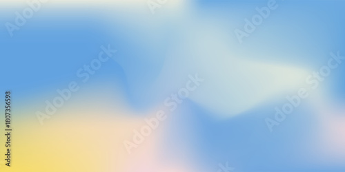 Abstract cirrus clouds. Light blue, pink color vector banner. Pastel gradient sky pattern. Blurred light fuzz colorful gradient background. Pastel smooth mesh shapes. Vector soft horizontal backdrop