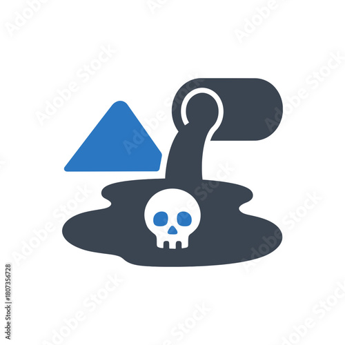Toxic Chemical Waste Spill Icon