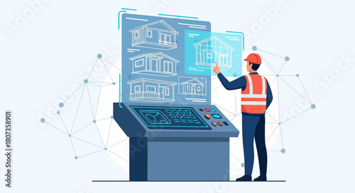 Advanced housing design interface for efficient home construction visualization planning