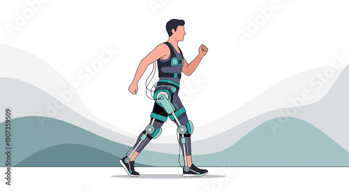 Advancing movement, exoskeleton technology enhancing human walking for rehabilitation or assistance