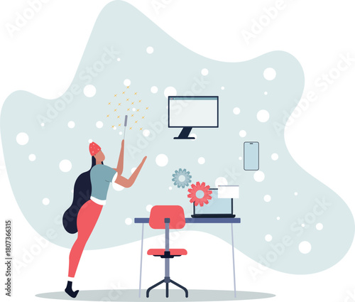 Synchronized business solutions with integrated system.Technology for effective database management and business connection .life and employment of people.