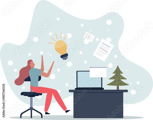 Eureka or AHA moment as suddenly understand new solution .life and employment of people.