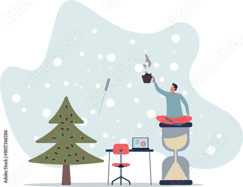 Work life balance with time for career and relaxation.Limited time for job or wellness for healthy recover from stress.life and employment of people.