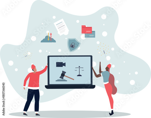 Court services online and tech usage for legally purposes .life and employment of people.