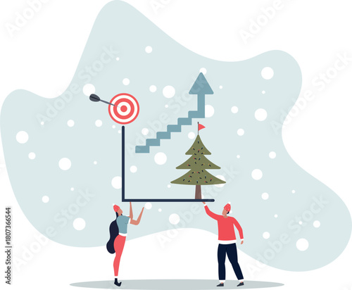 Goal setting for measurable business target achievement .life and employment of people.