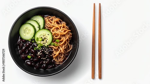 Traditional Korean Jajangmyeon Noodles