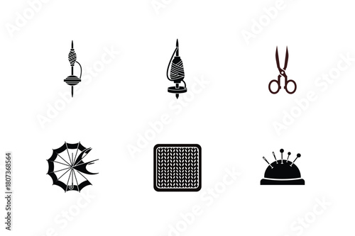 Collection of vintage sewing and crafting tools