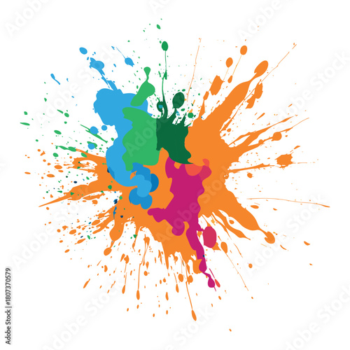 colorful painting splatter