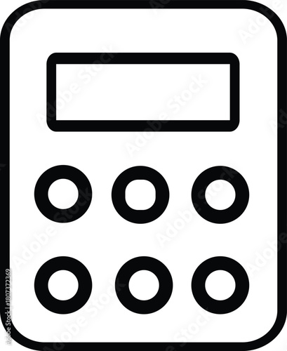 Simple calculator or maths symbol vector outline icon