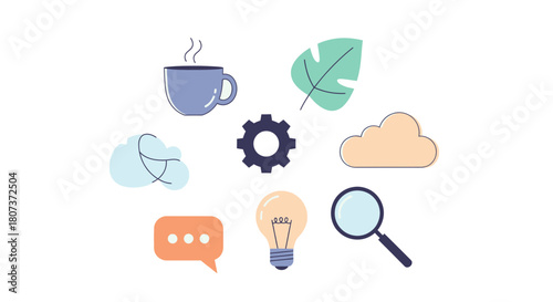 vector set of baby clothes icons