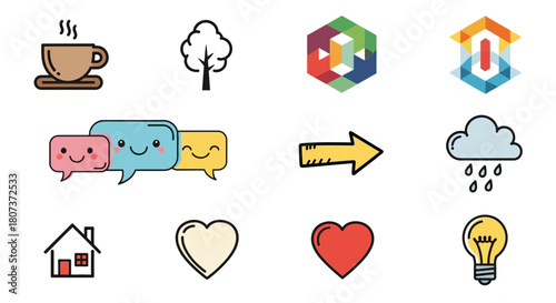 set of icons for web design