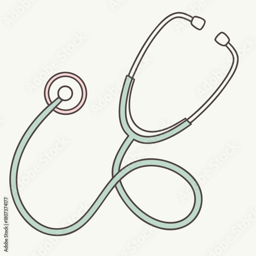 Illustration of a stethoscope isolated on for medical use