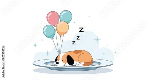 An outline drawing captures a cat sleeping peacefully in a basket ideal for a coloring activity.