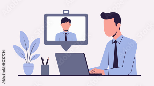 HR Manager Interviewing Job Candidate via Video Call
