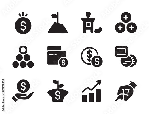 Set of business and finance icons