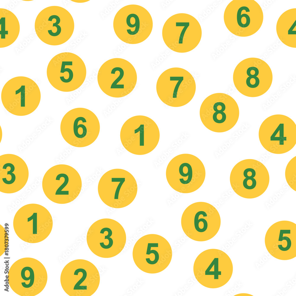 Naklejka premium Seamless pattern with beautiful numbers. Algebra and geometry, calculations.