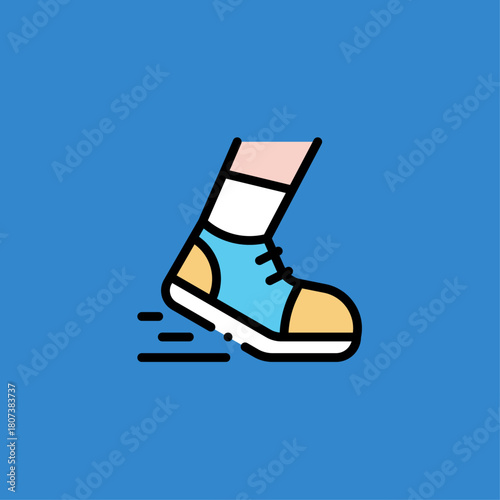New football shoes icon illustration