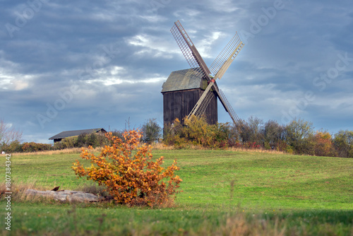 wooden windmill