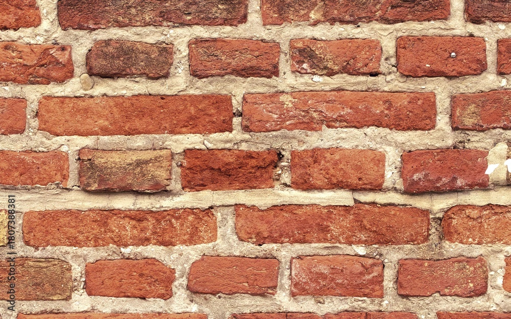 Obraz premium Old red brick wall texture pattern with abstract vintage masonry surface background