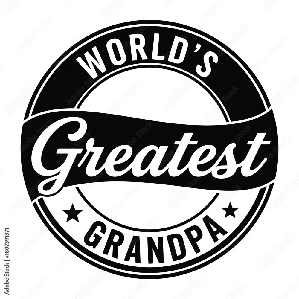 Fototapeta premium World’s Greatest Grandpa Badge Typography Design