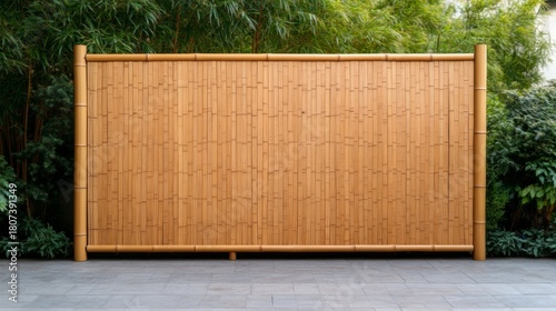 Bamboo Fence Panel Screen Natural Garden Divider, Asian, Privacy