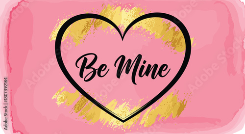 A black outlined heart with.