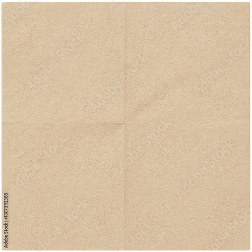 Brown folded kraft paper background, top view