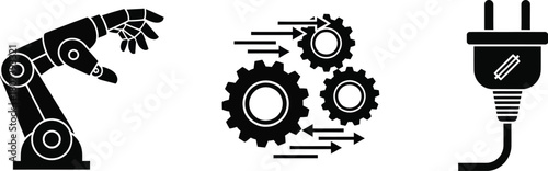 Robo Consult Icons – AI Advisory, Digital Assistance, and Automation Symbols