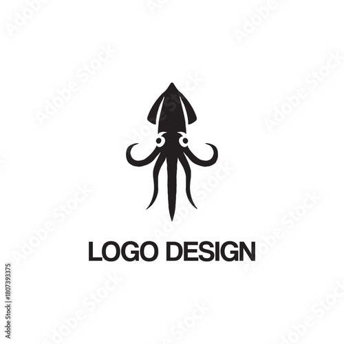 squid logo design template