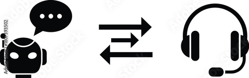 Robo Consult Icons – AI Advisory, Digital Assistance, and Automation Symbols